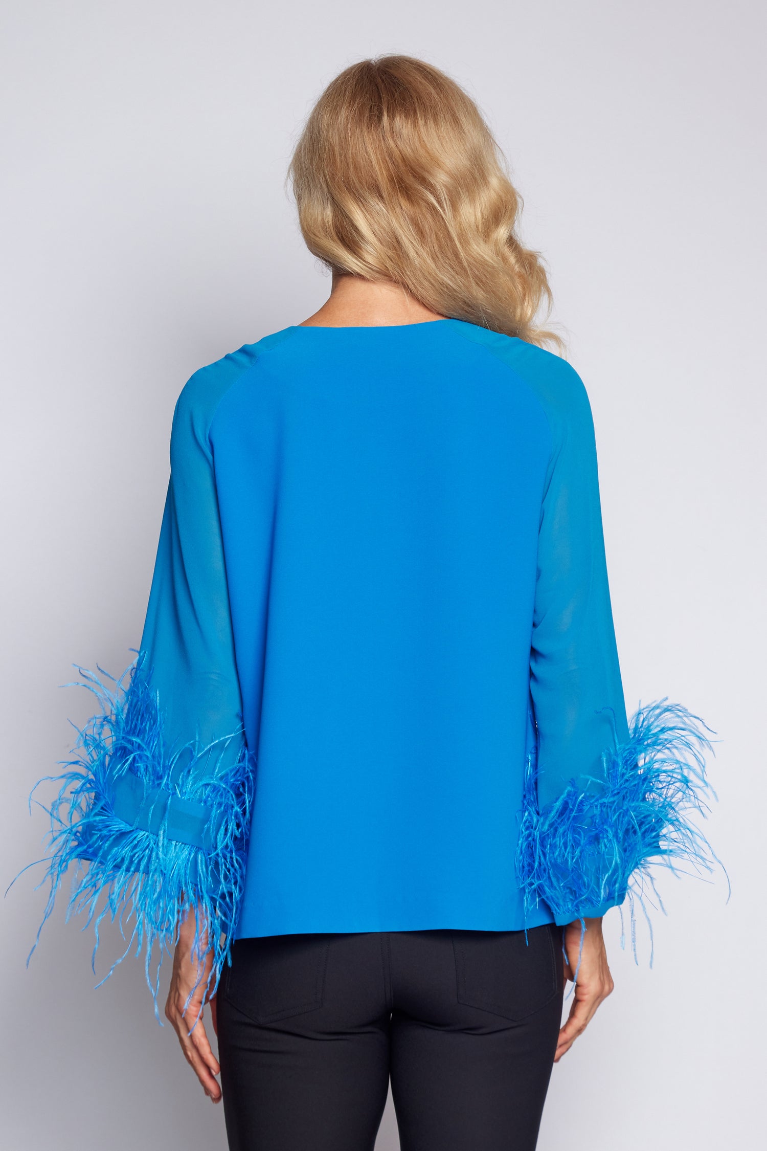 Aqua Feather Blouse (Short)