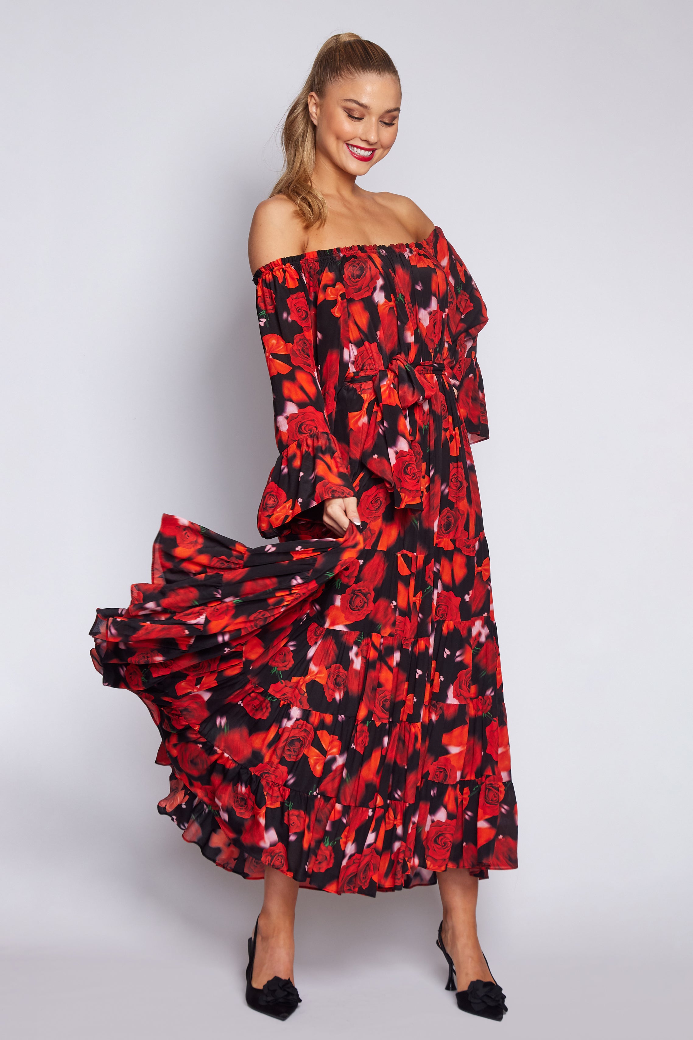 Red Rose Gypsy Dress