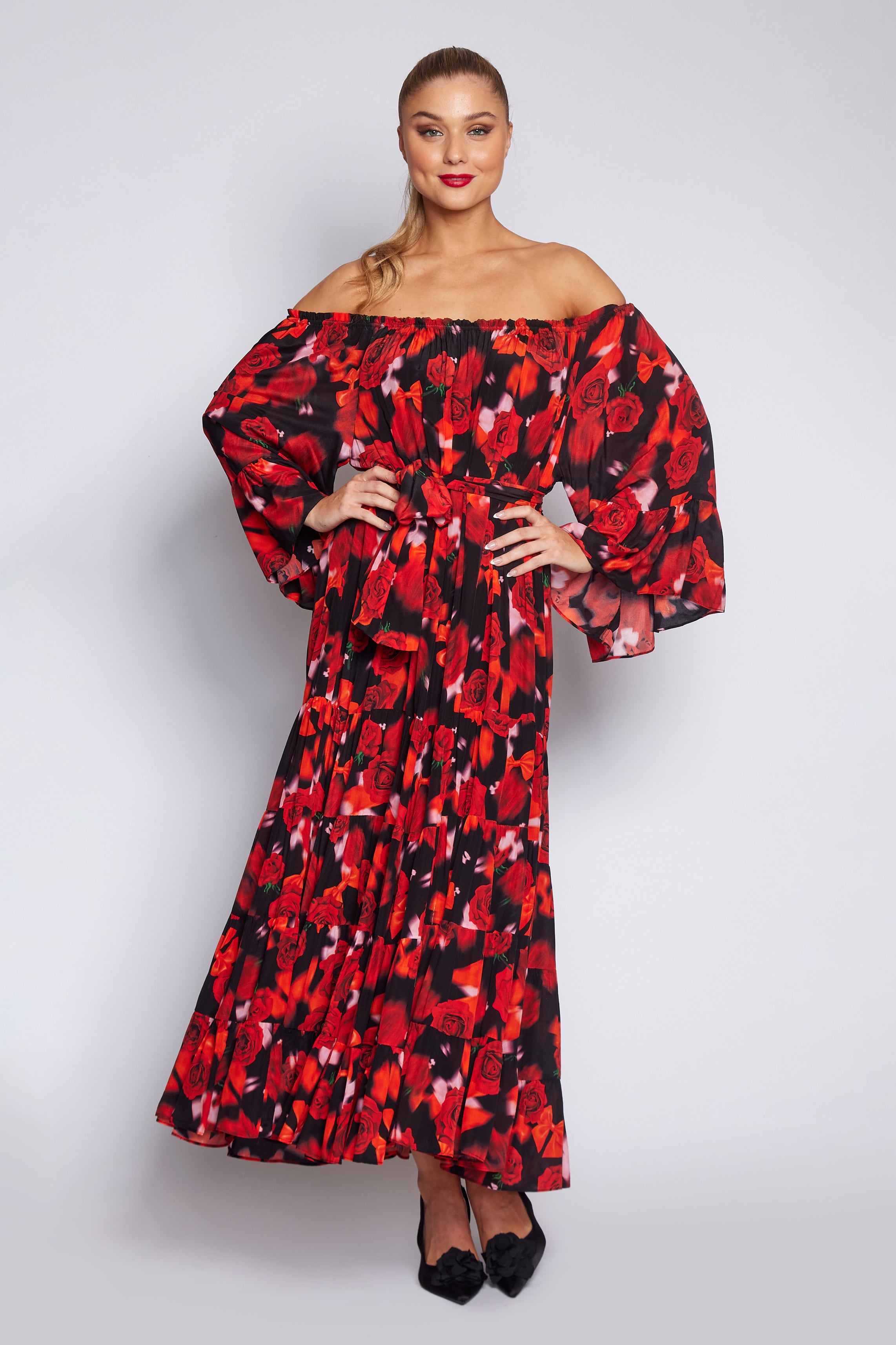 Red Rose Gypsy Dress