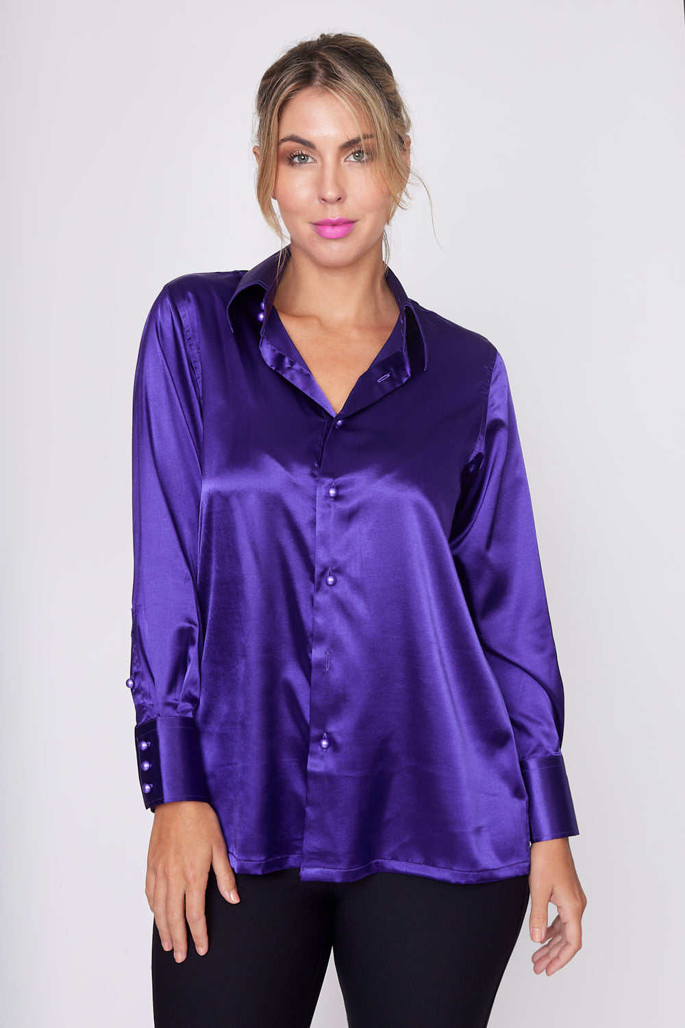 Purple Satin Shirt
