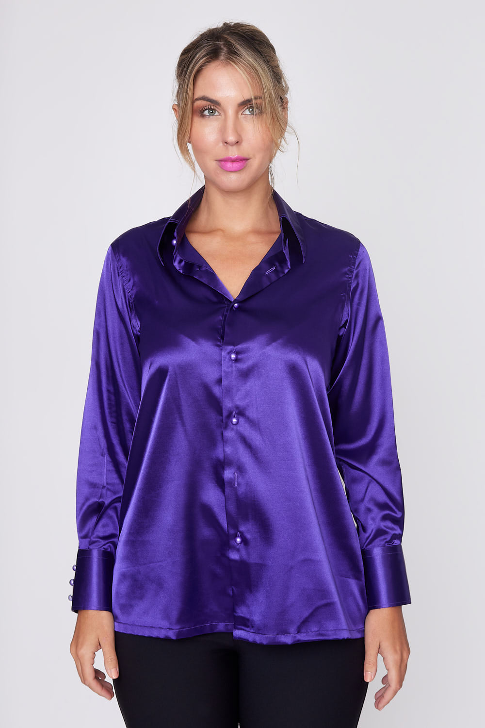 Purple Satin Shirt