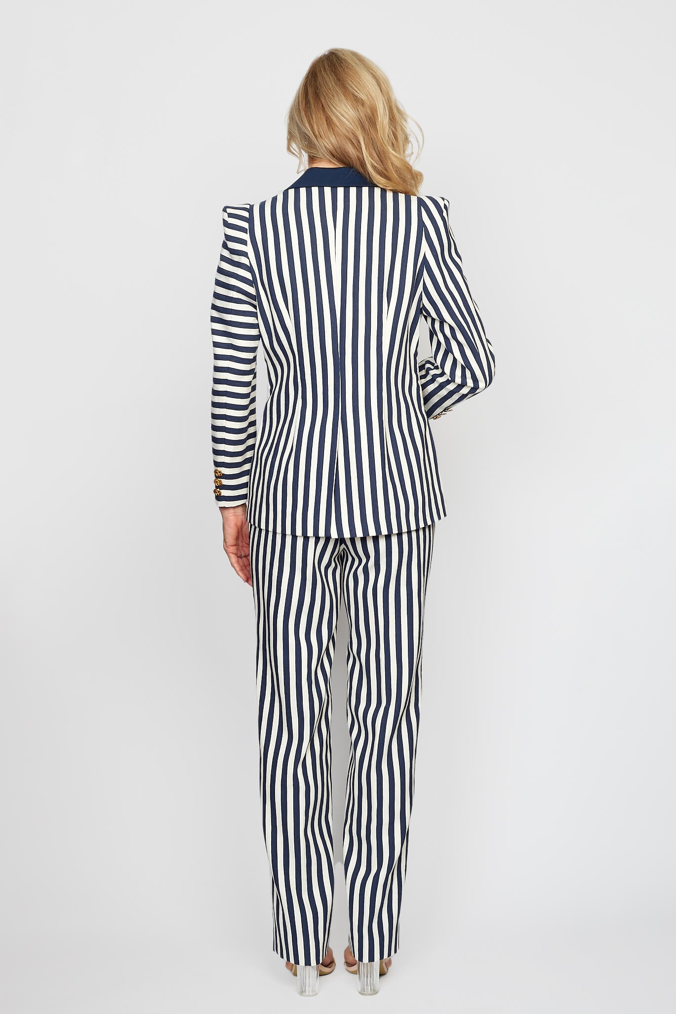 Navy and Cream Stripe Nautical Jacket with Classic Navy and Cream Nautical Pant