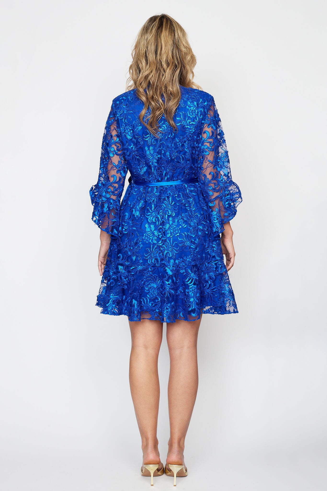 Royale Short Lace Wrap Dress