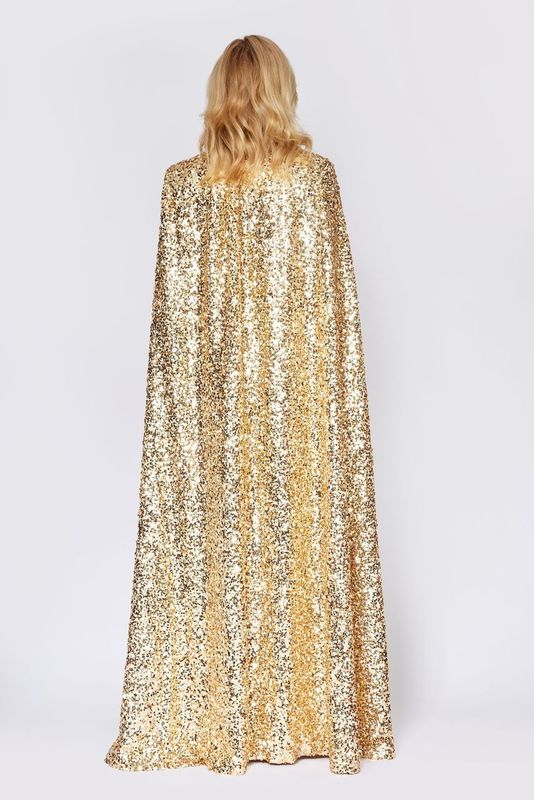 Gold Gala Sequin Cape