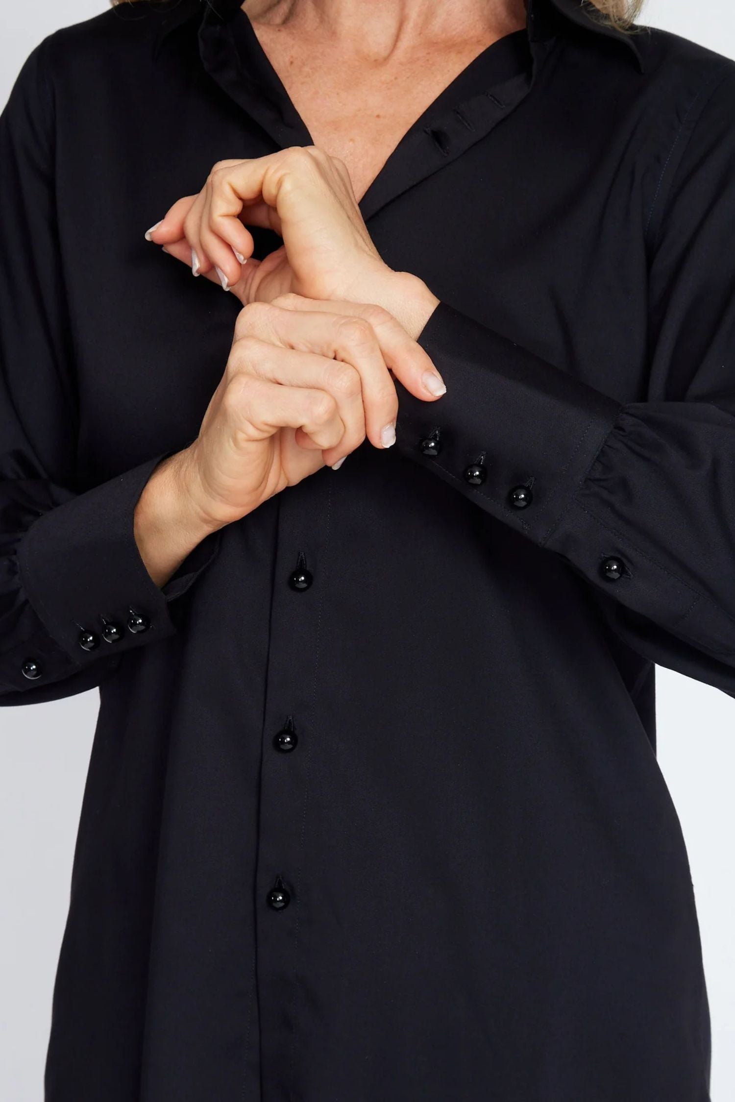 Black Cotton Classic Shirt