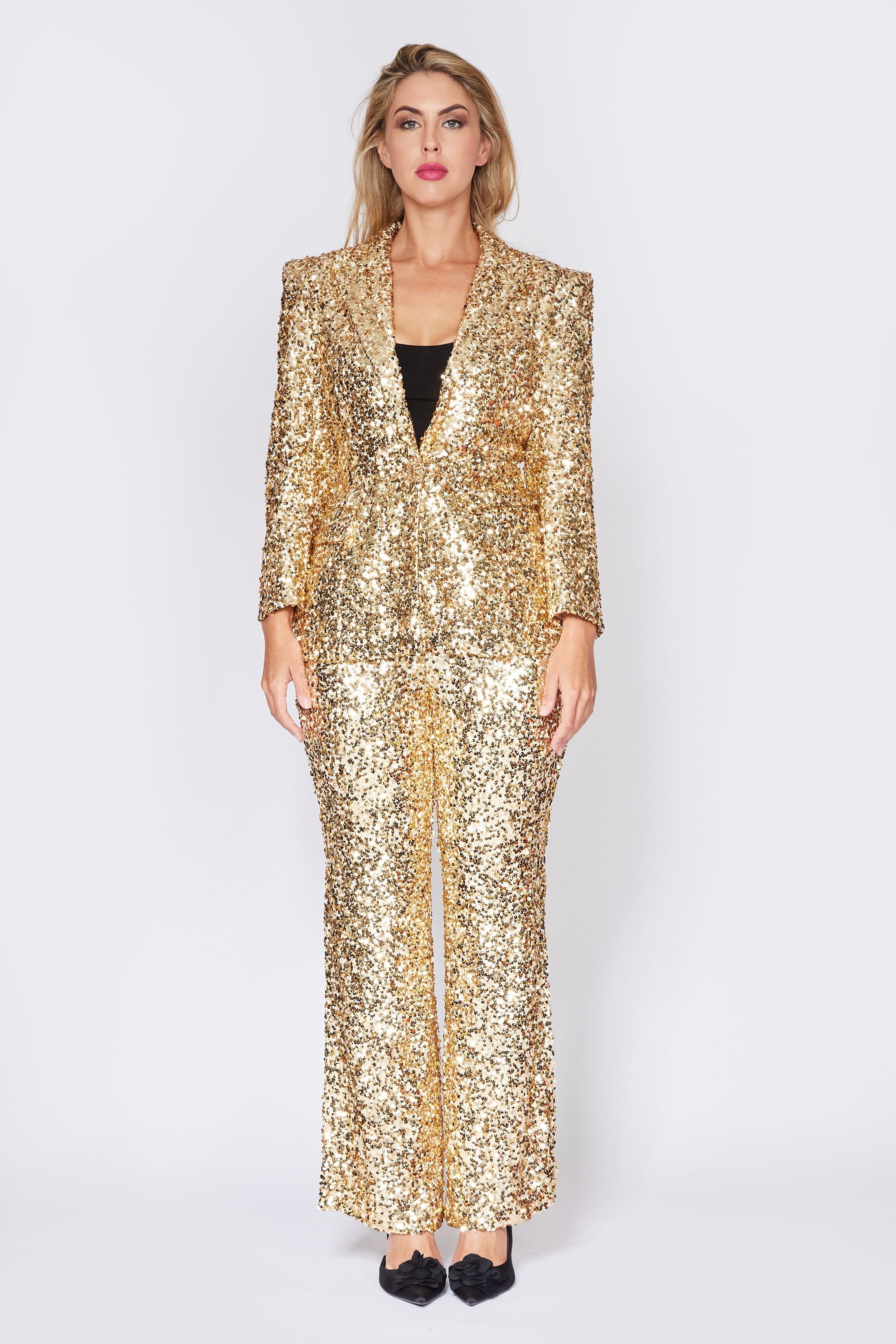 Gold Split Leg Pant