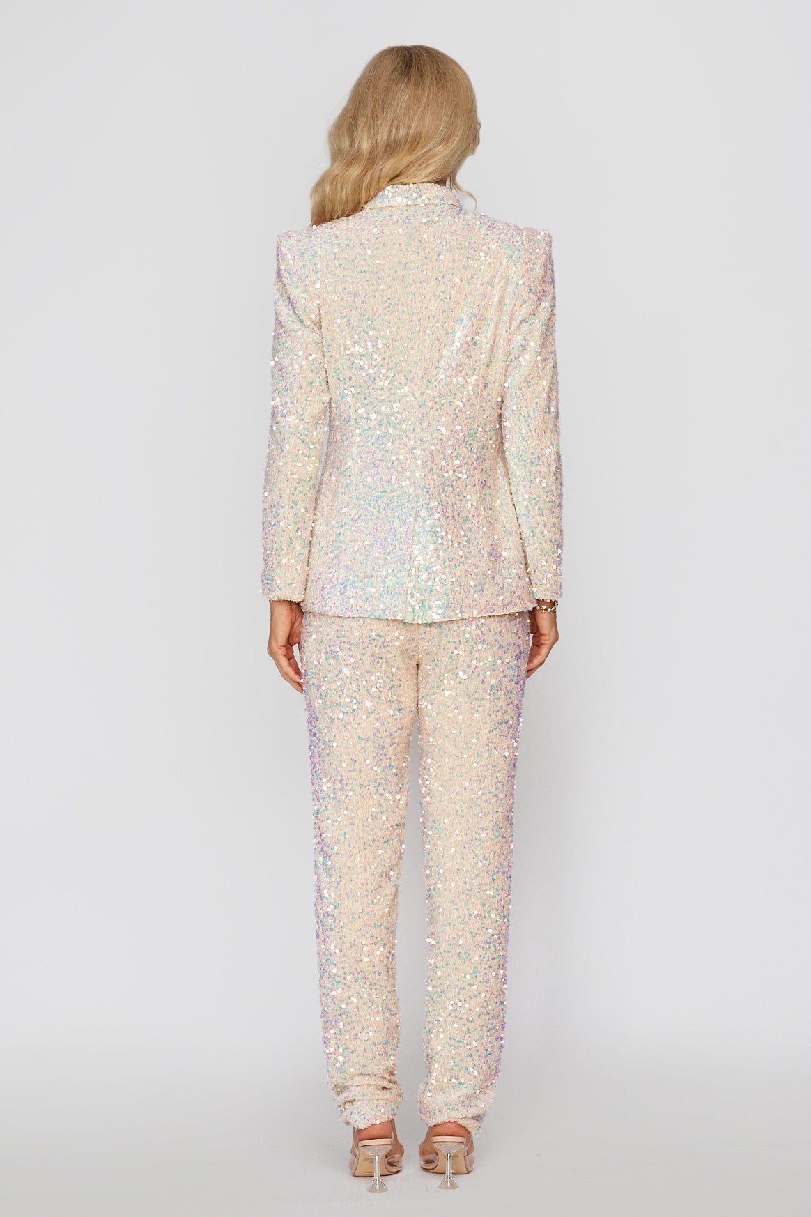 Gelato Cream Velvet Sequin Jacket