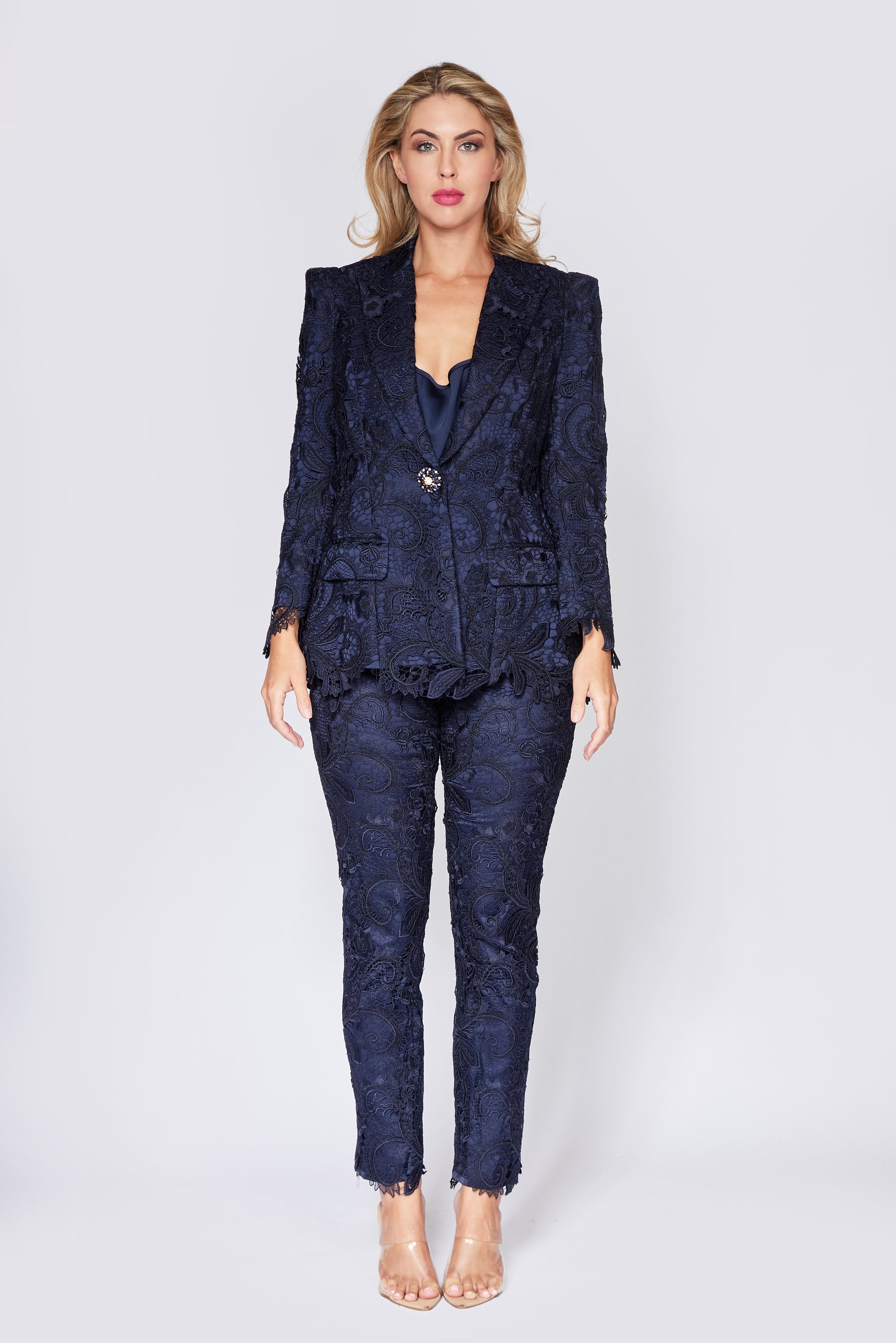 Navy Lace Jacket