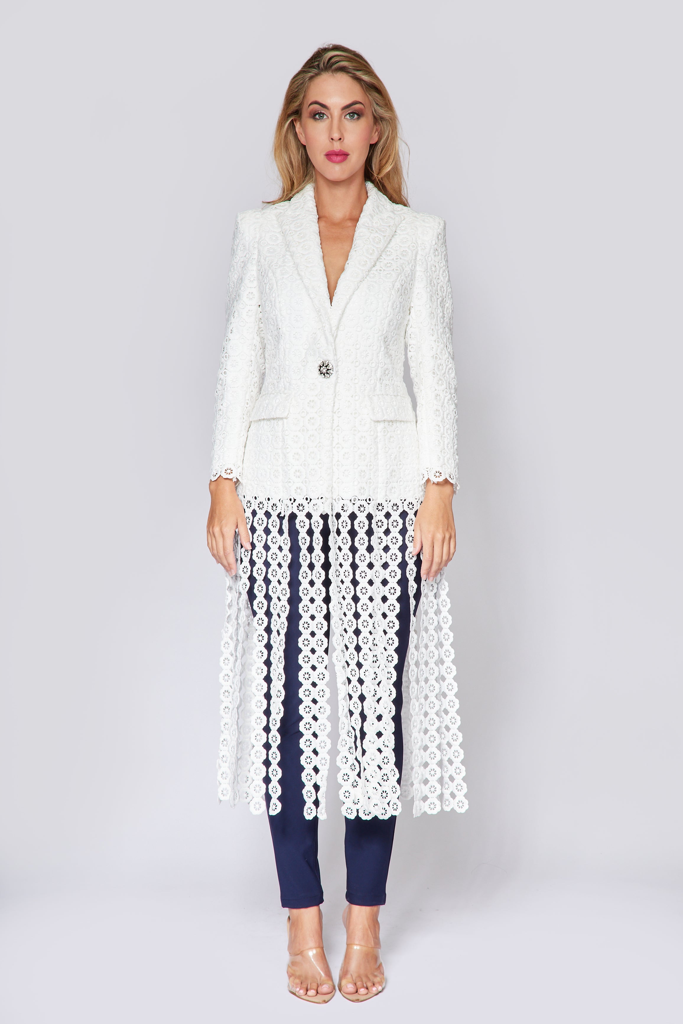 White Lace Fringe Jacket - SOLD OUT