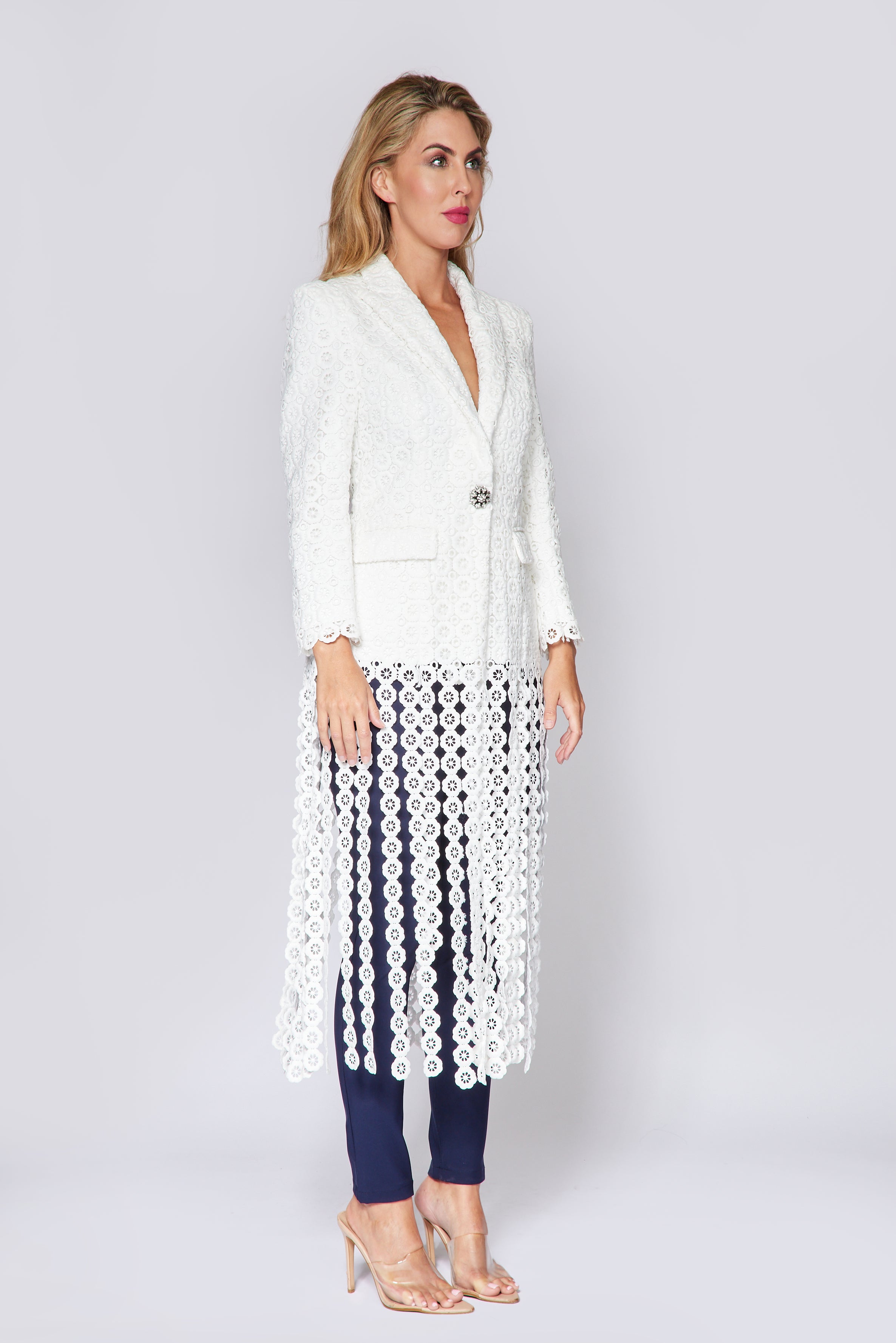 White Lace Fringe Jacket - SOLD OUT