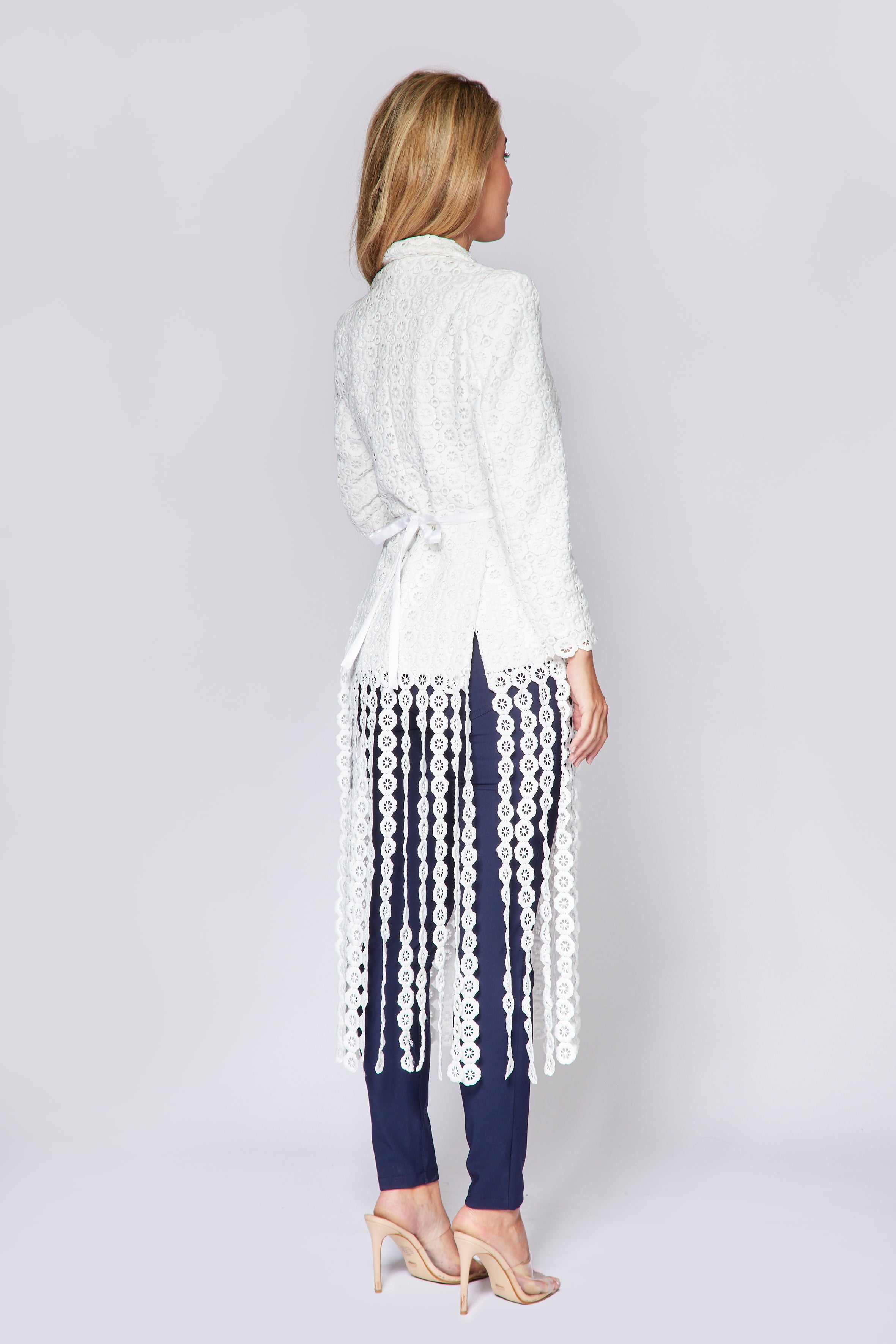 White Lace Fringe Jacket - SOLD OUT