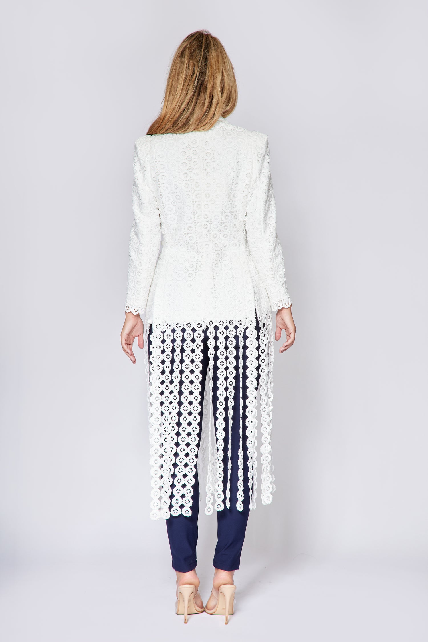 White Lace Fringe Jacket - SOLD OUT