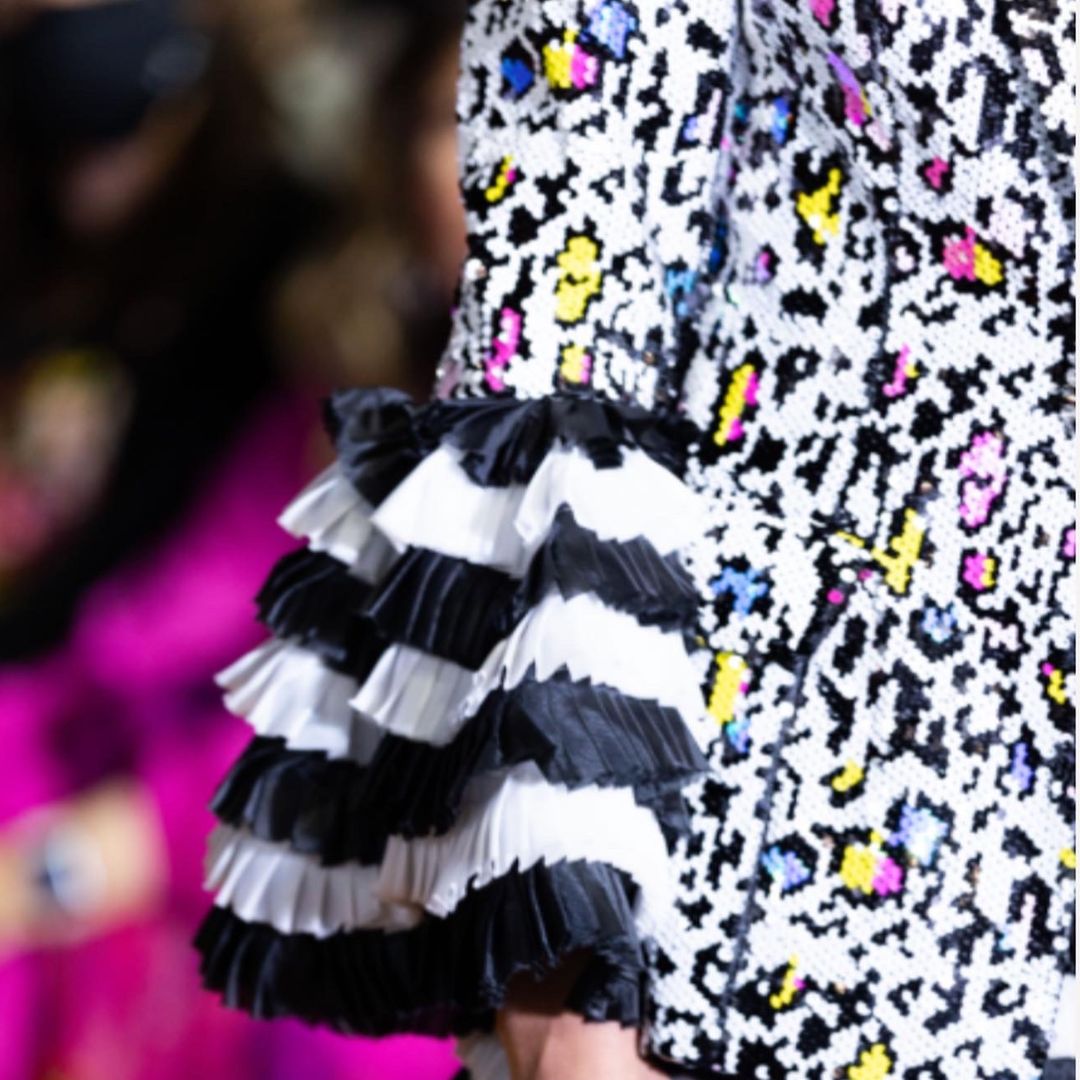 Frill Sleeve Sequin Jacket