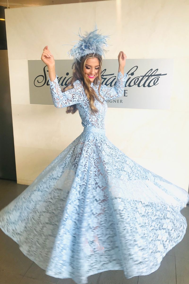 Signature Circle Lace Skirt and Signature Fitted Lace Body Top