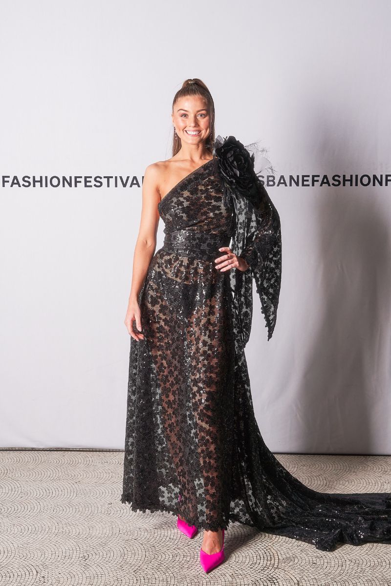 La Vita Glamoure Sequin Lace Gown