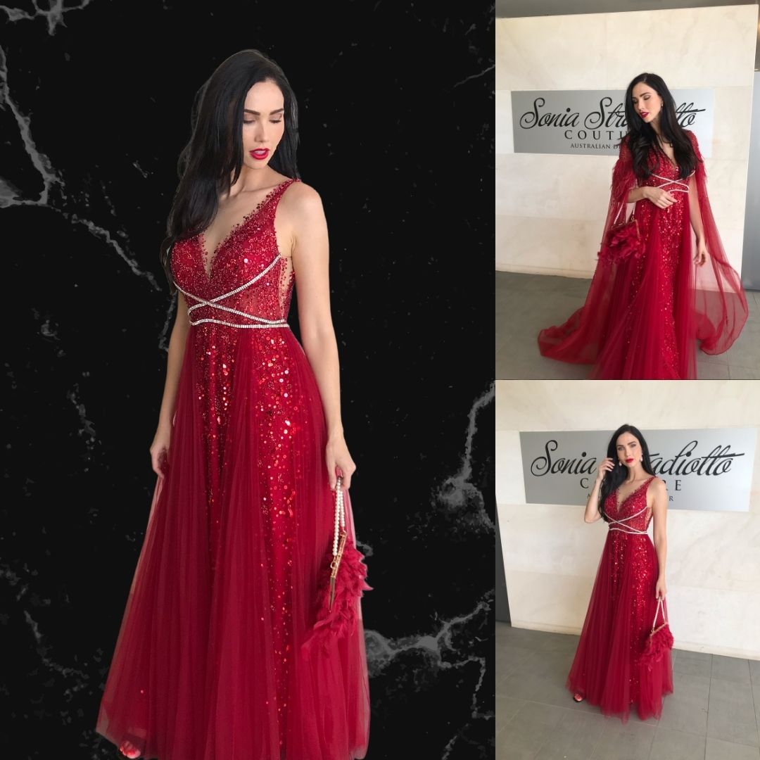 Cherry Red Bella Rosa Gown