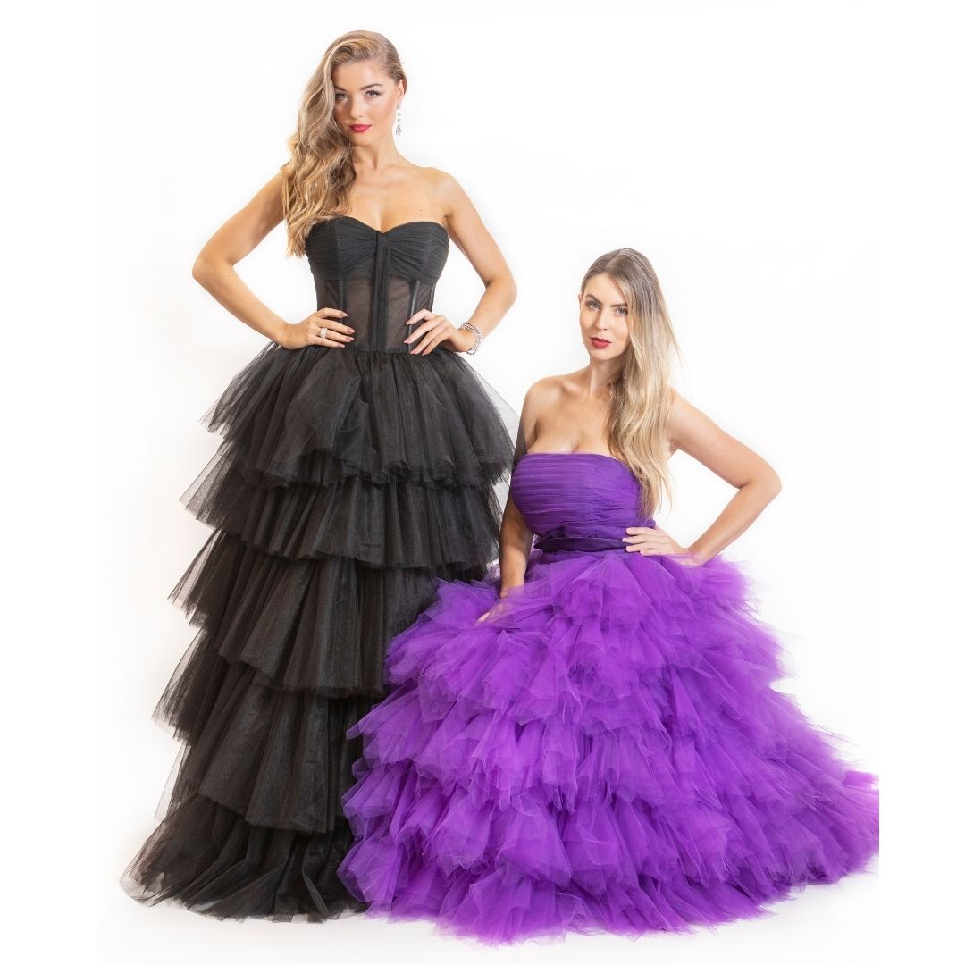 Black Tulle Gown