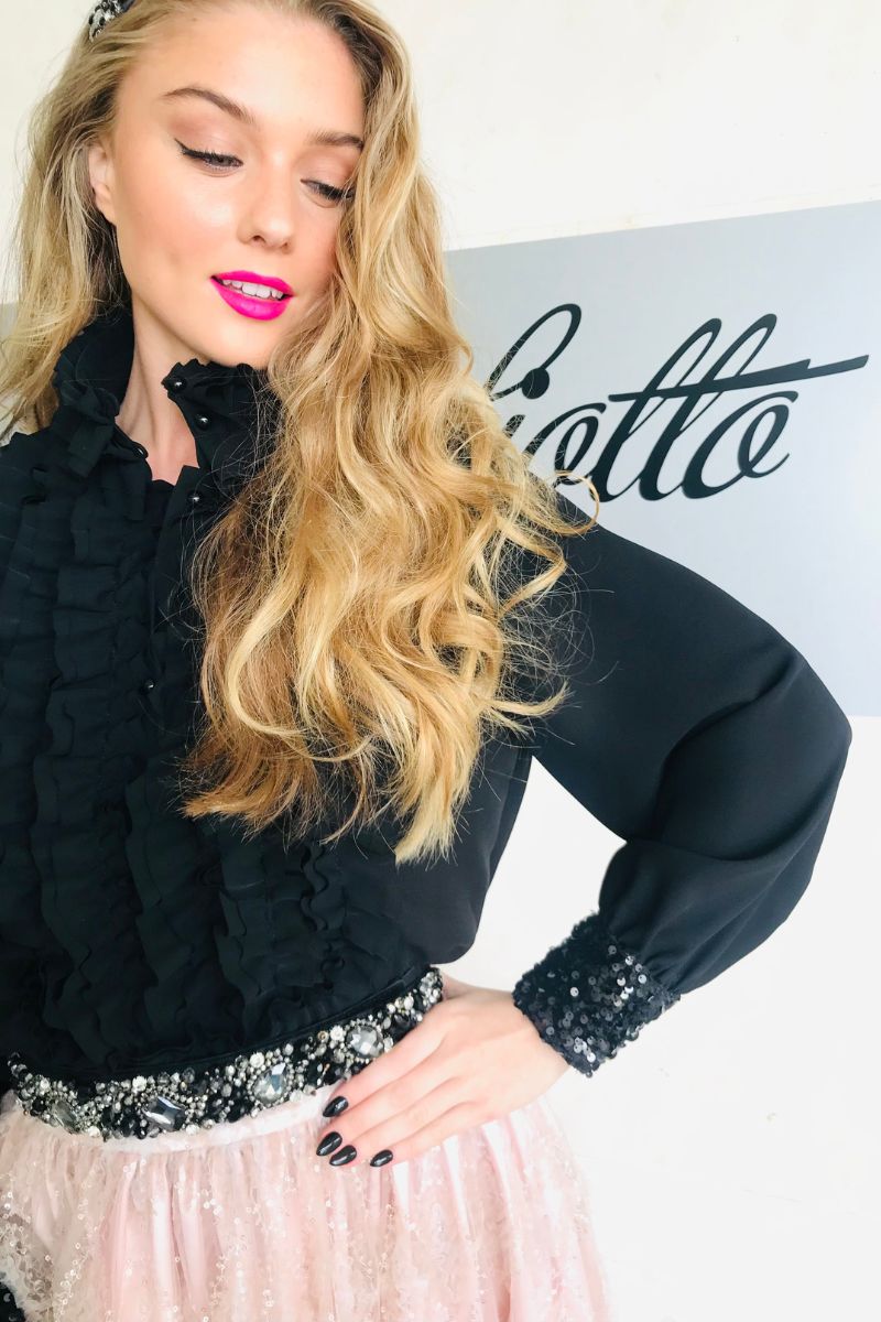 Sequin Georgette Skirt