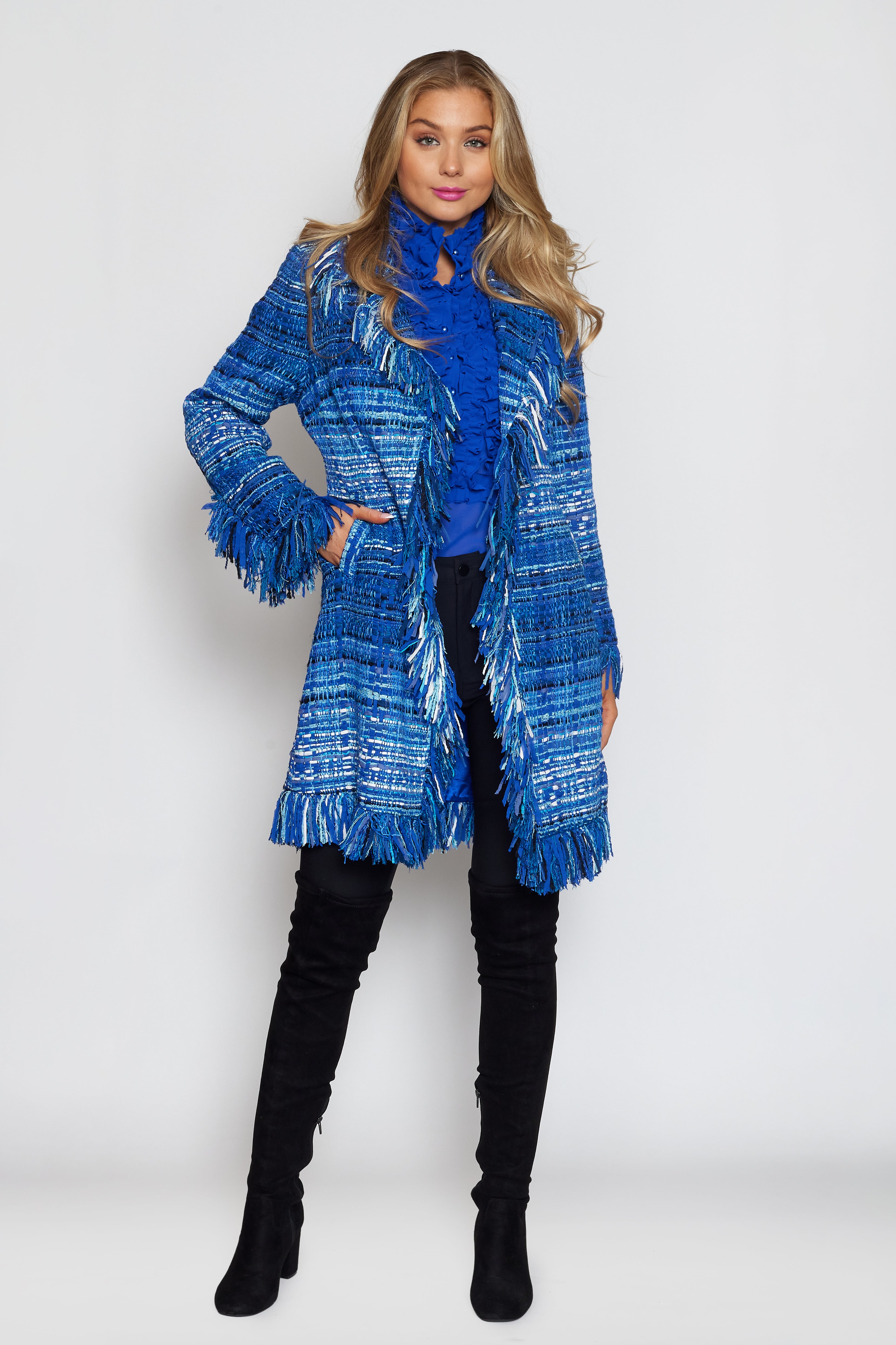 Royal Blue Shaggy Coat