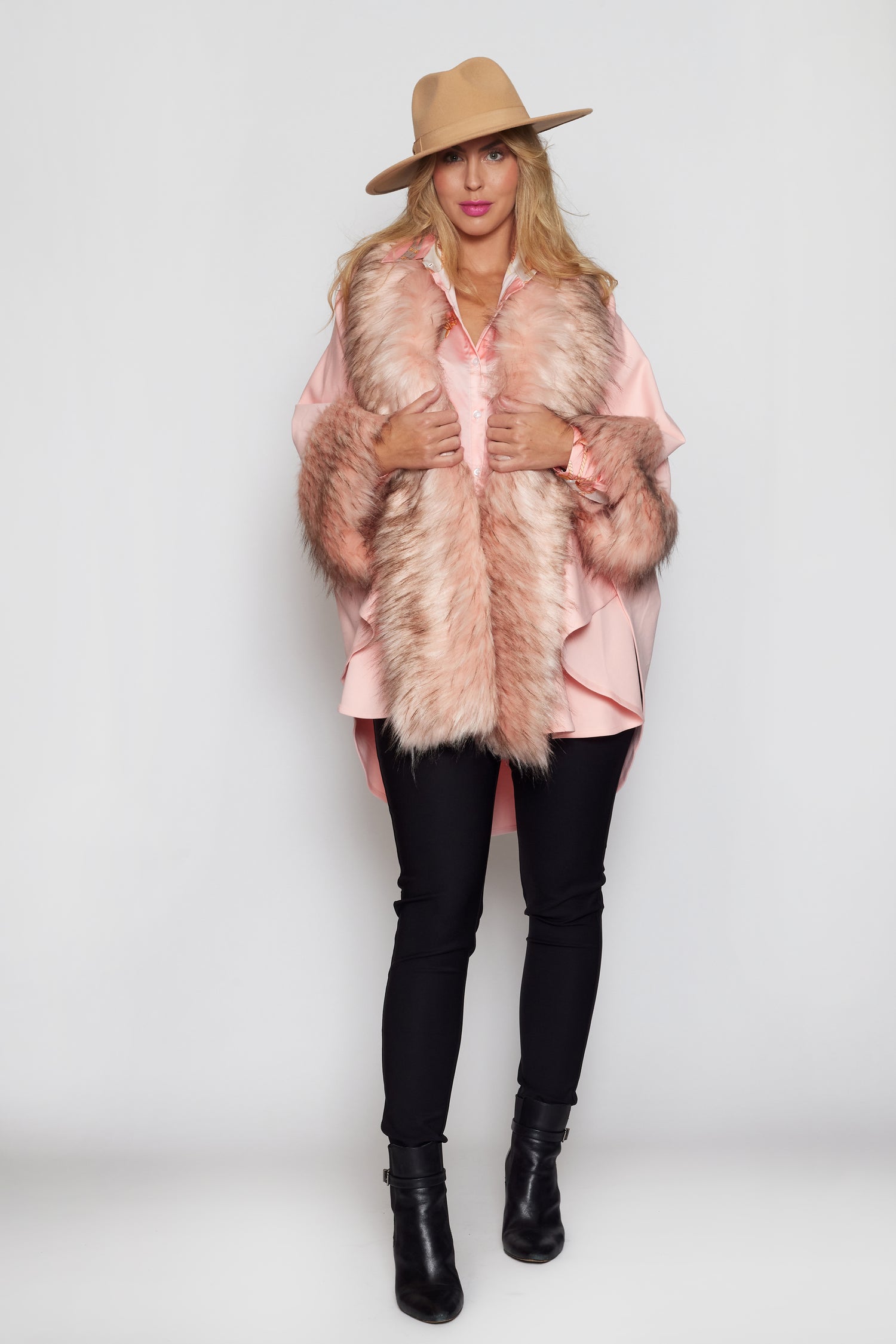 Baby Pink Faux Fur