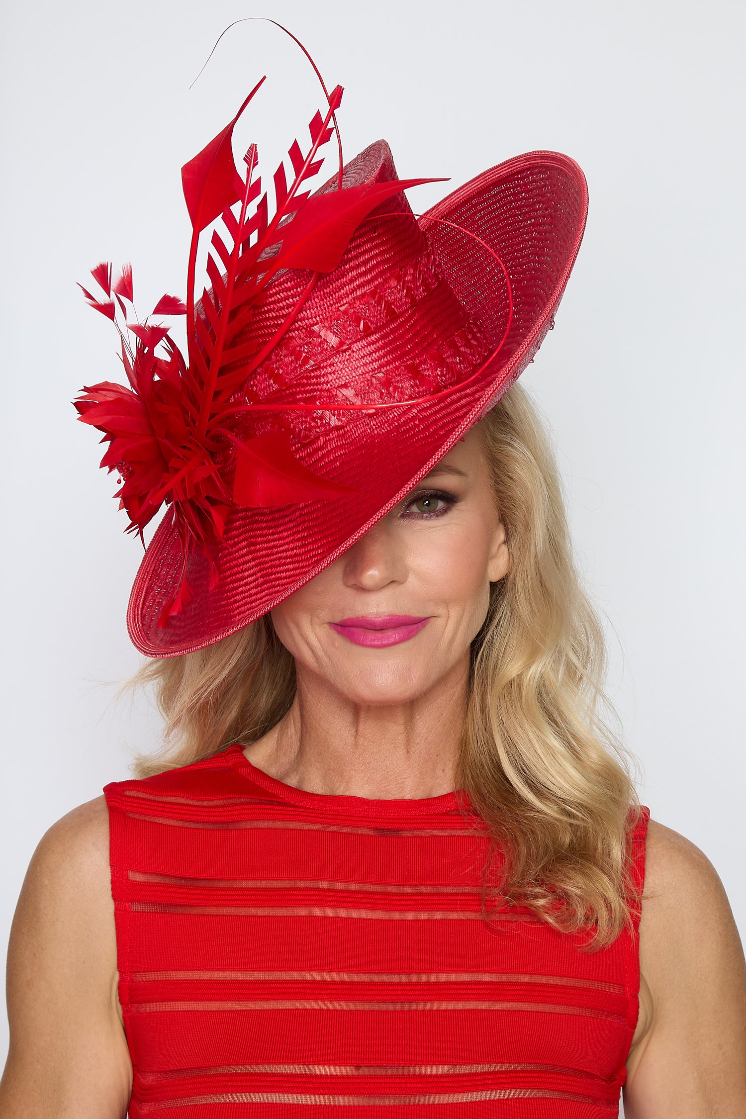 Red Fascinator