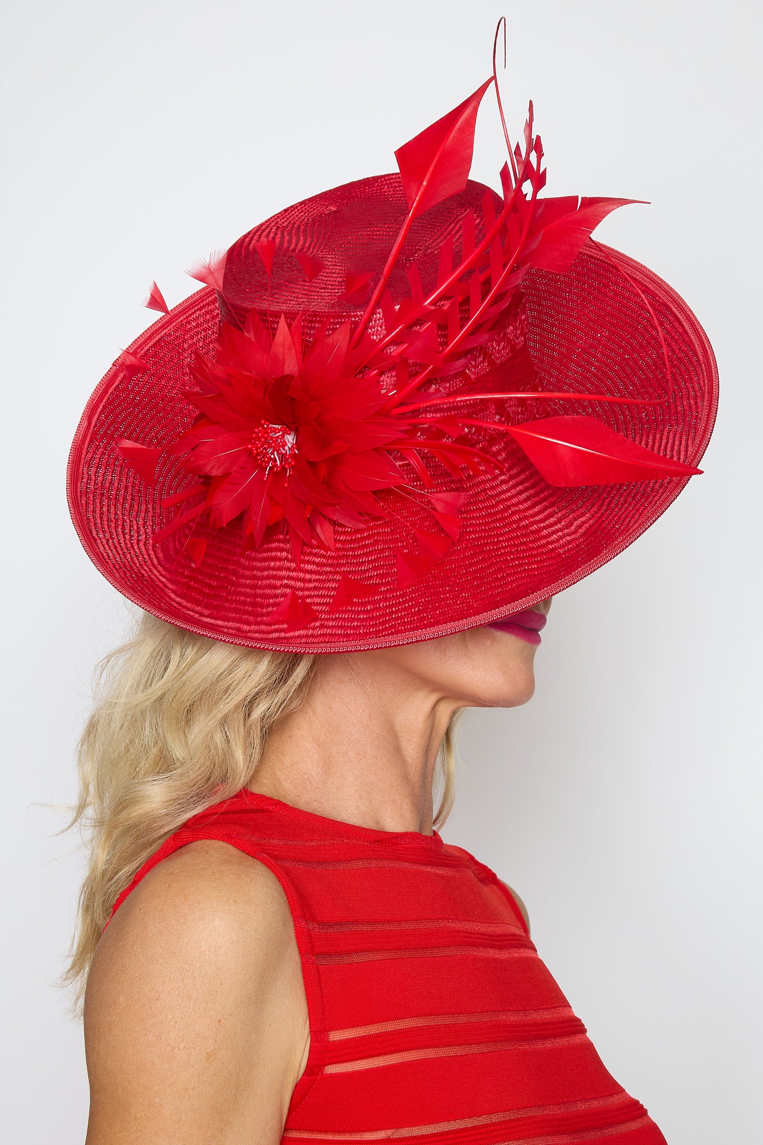 Red Fascinator