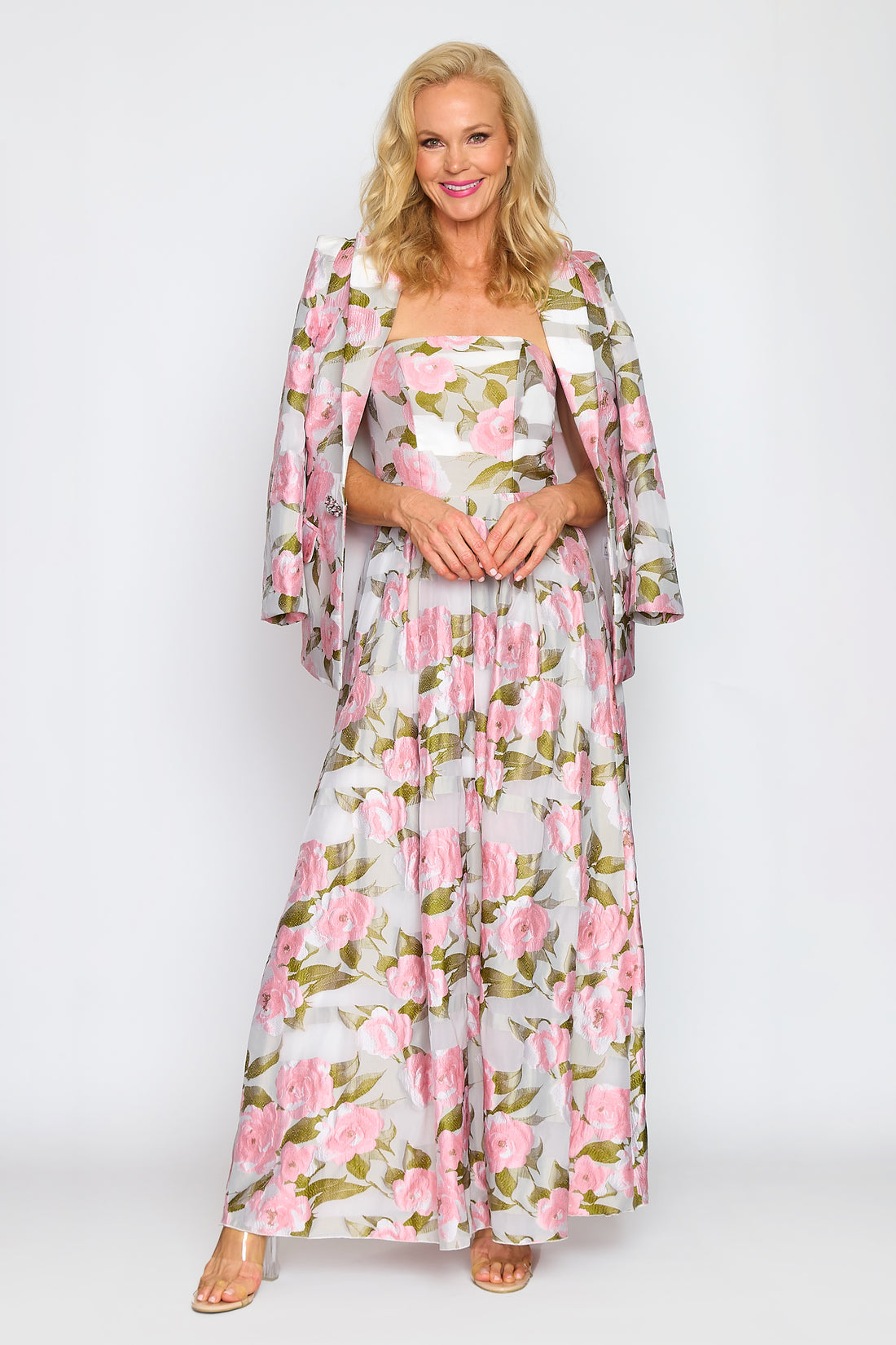 Spring Rose Strapless Dress
