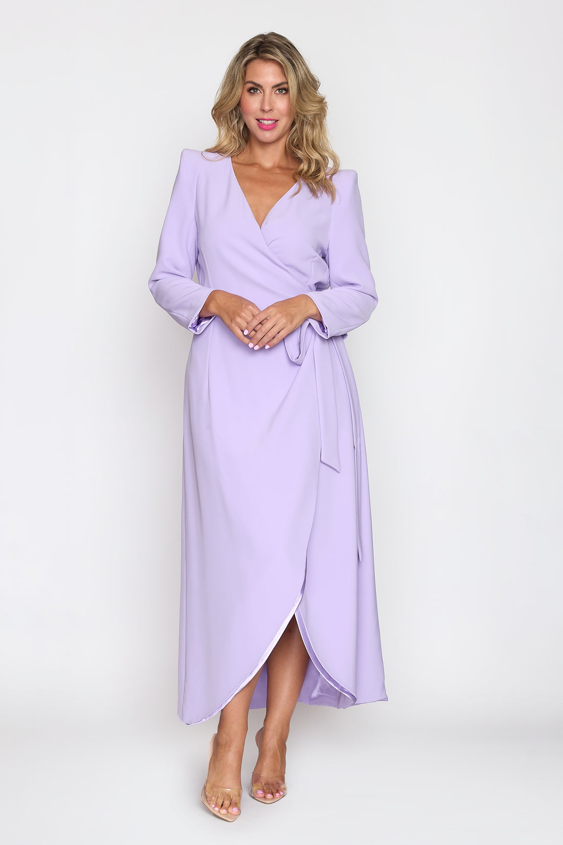 Lilac Corporate Wrap Dress