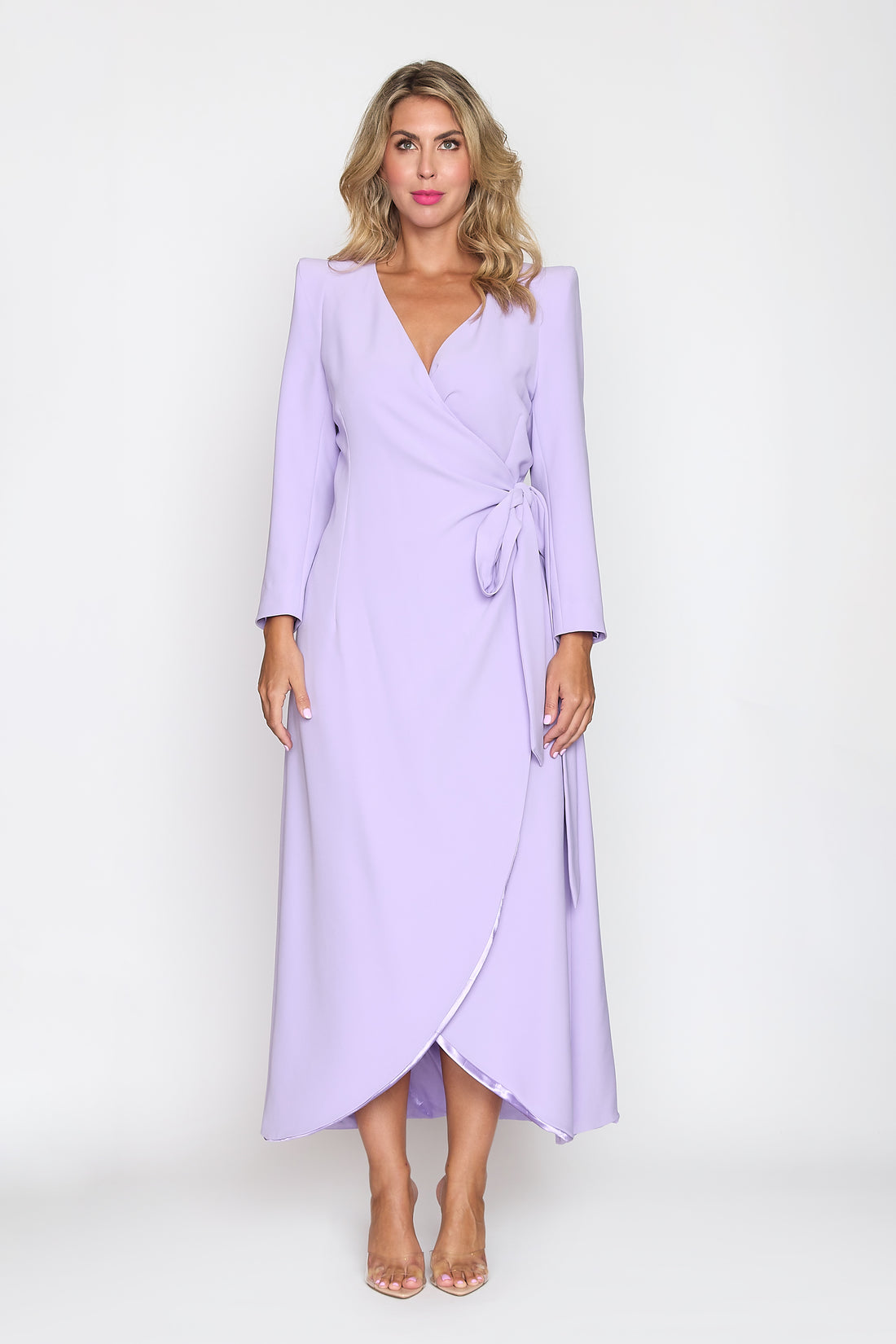 Lilac Corporate Wrap Dress