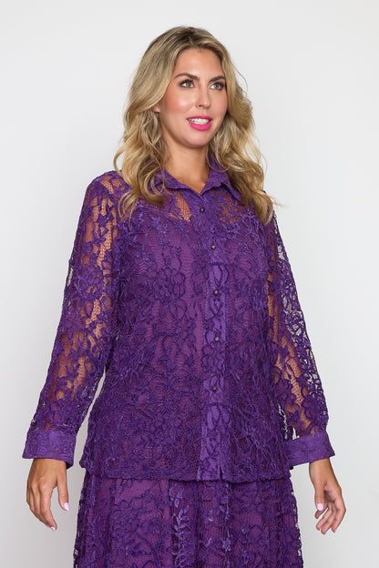 Purple Lace Blouse