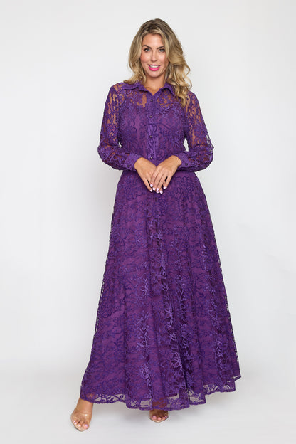 Purple Lace Circle Skirt