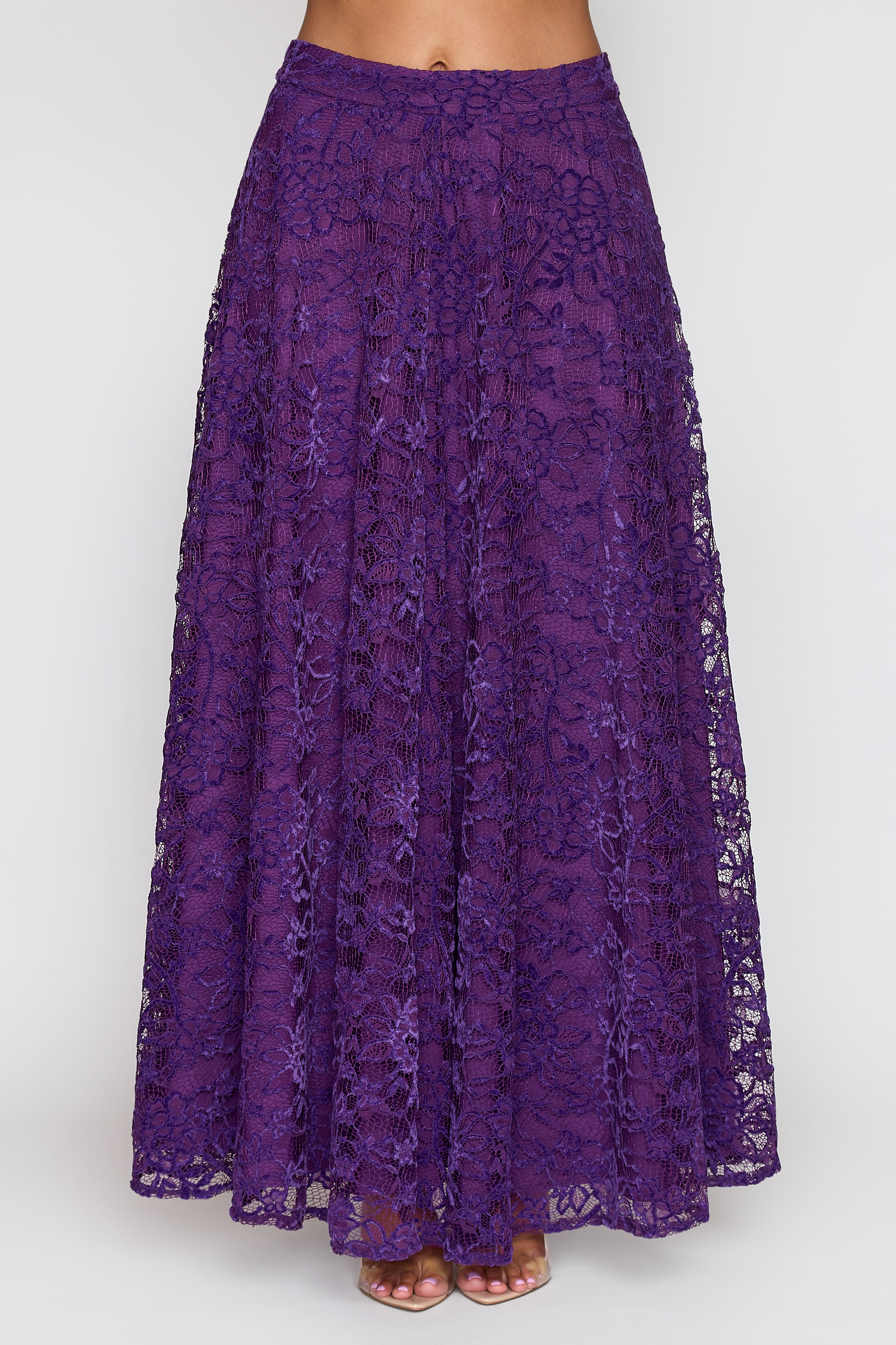 Purple Lace Circle Skirt