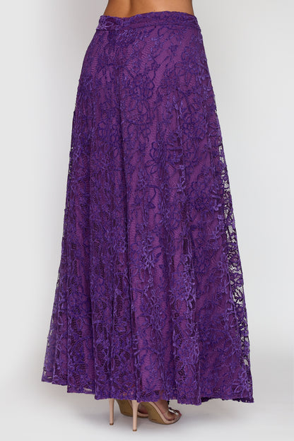 Purple Lace Circle Skirt