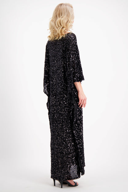 Black Sequin Kaftan