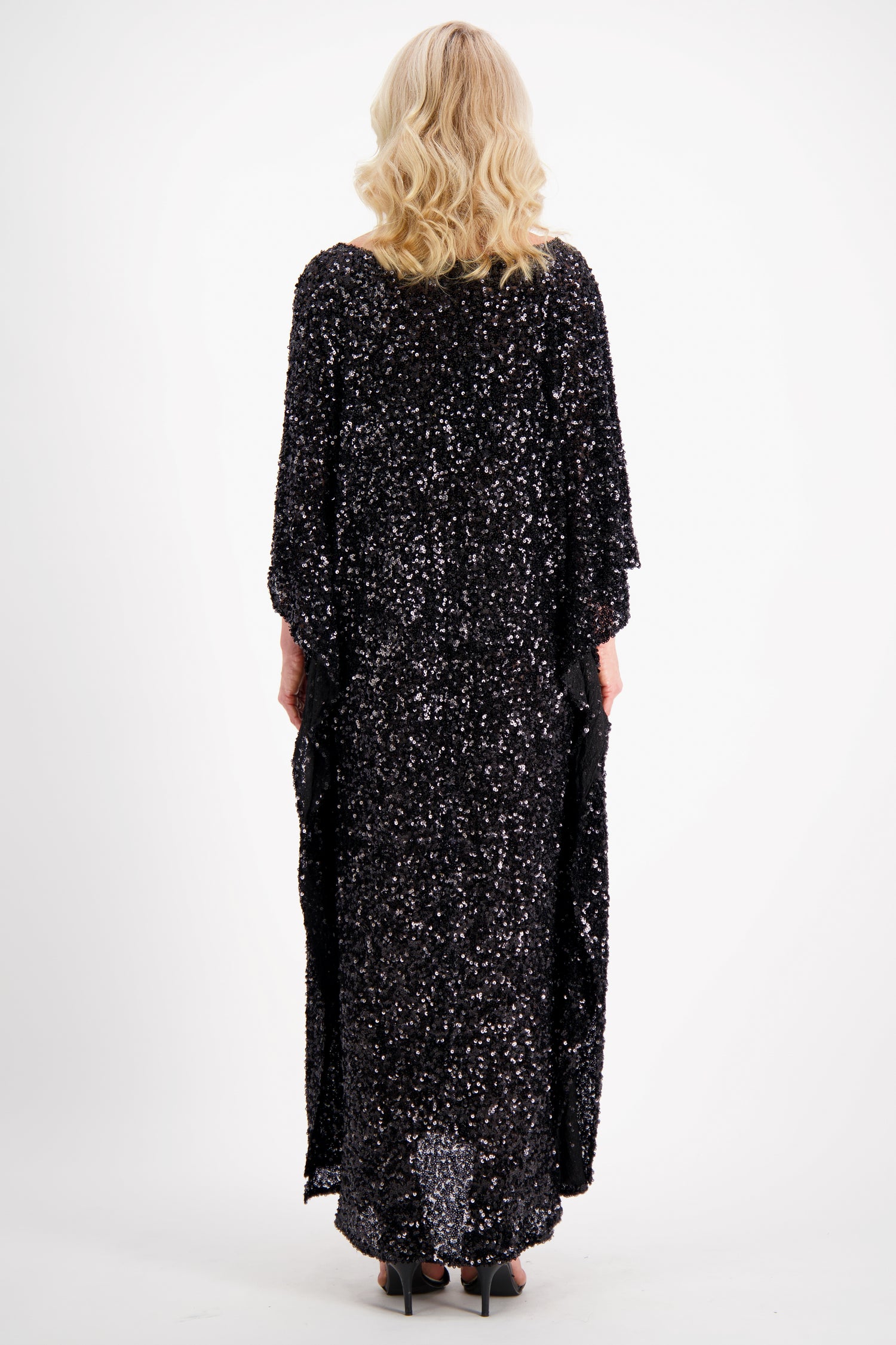 Black Sequin Kaftan