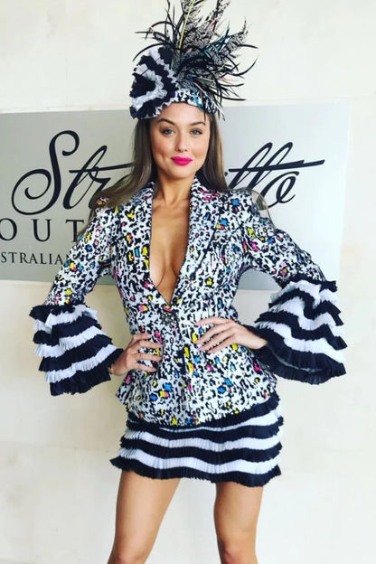 Frill Sleeve Sequin Jacket