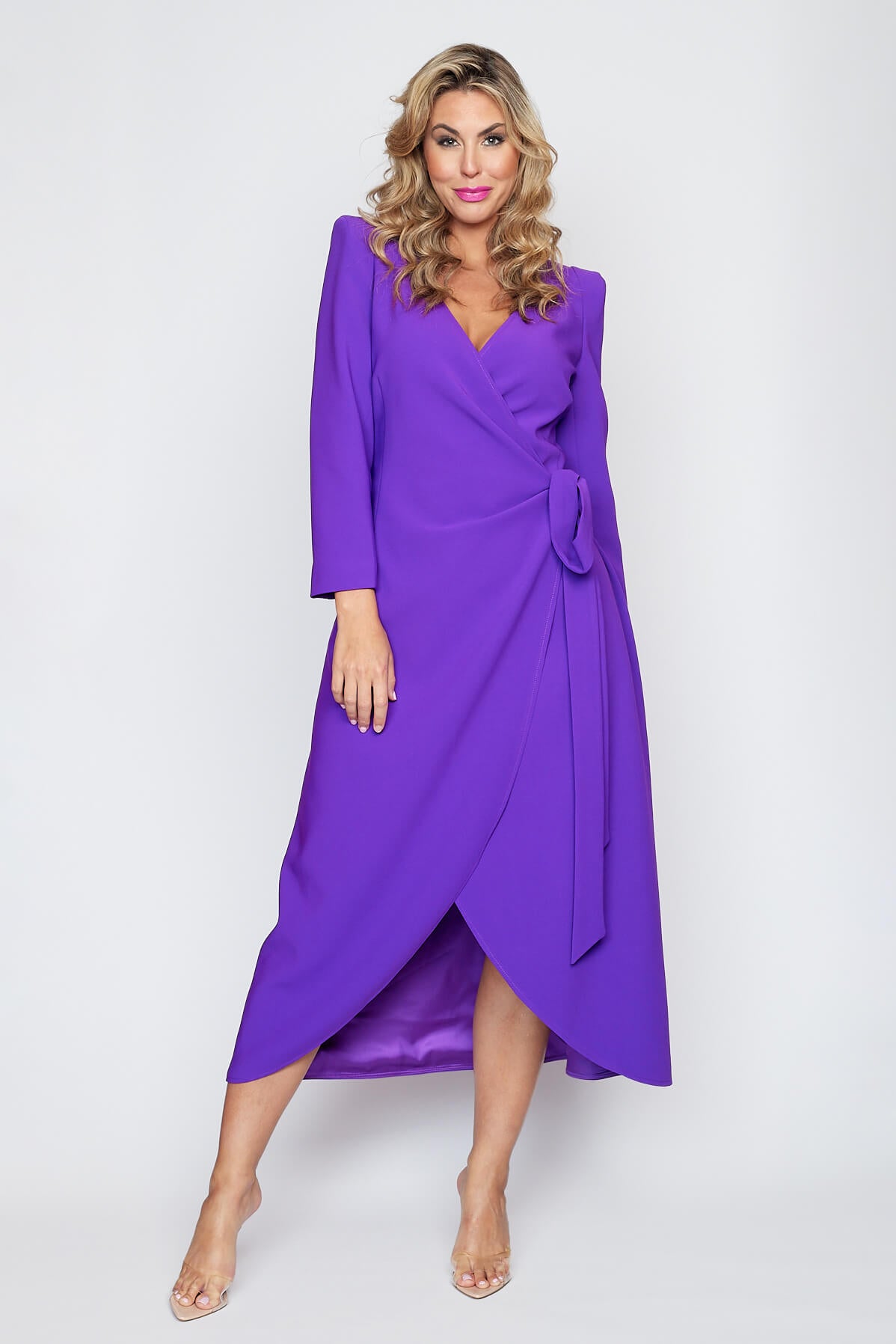 Purple Corporate Wrap Dress