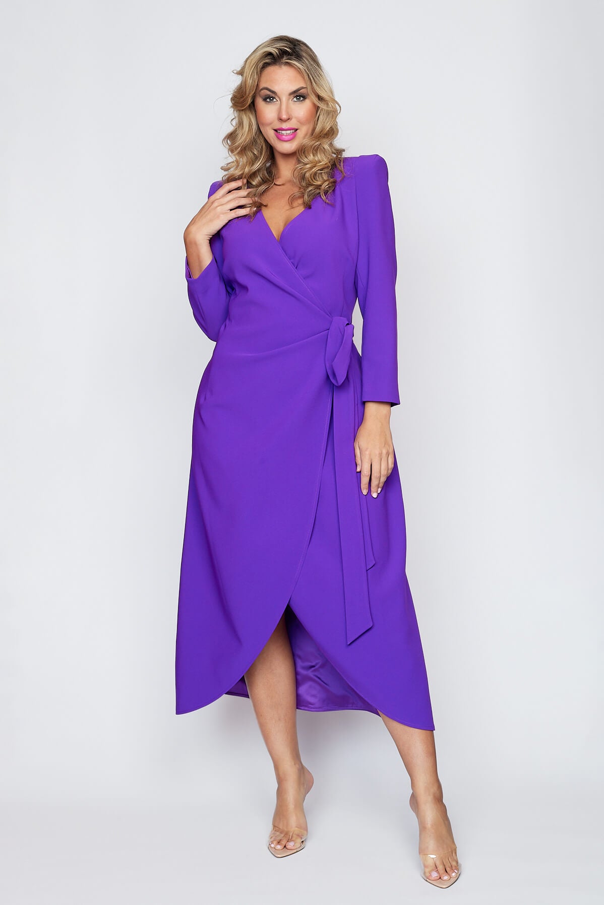 Purple Corporate Wrap Dress