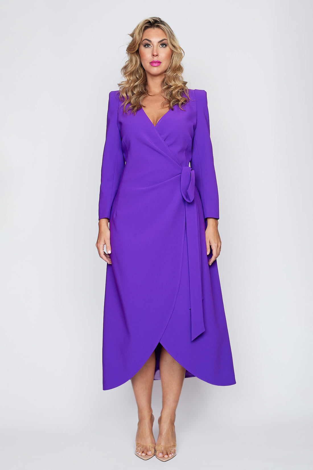 Purple Corporate Wrap Dress