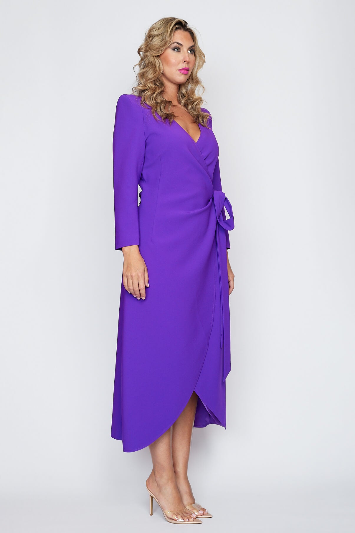 Purple Corporate Wrap Dress