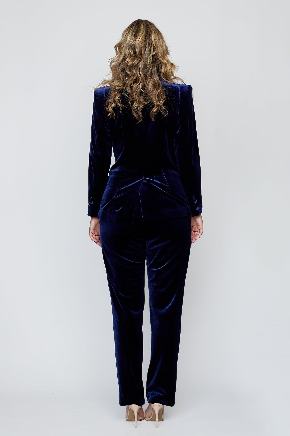 Navy Velvet Tux Jacket and Velvet Classic Pant