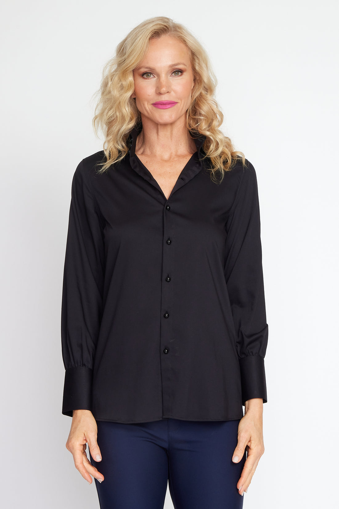 Black Cotton Classic Shirt