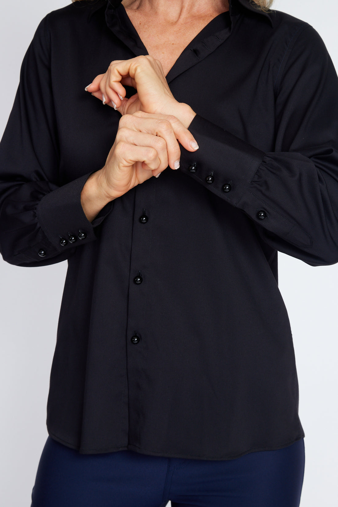 Black Cotton Classic Shirt