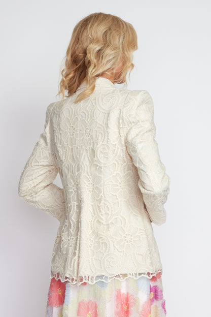 Cream Lace Classic Jacket