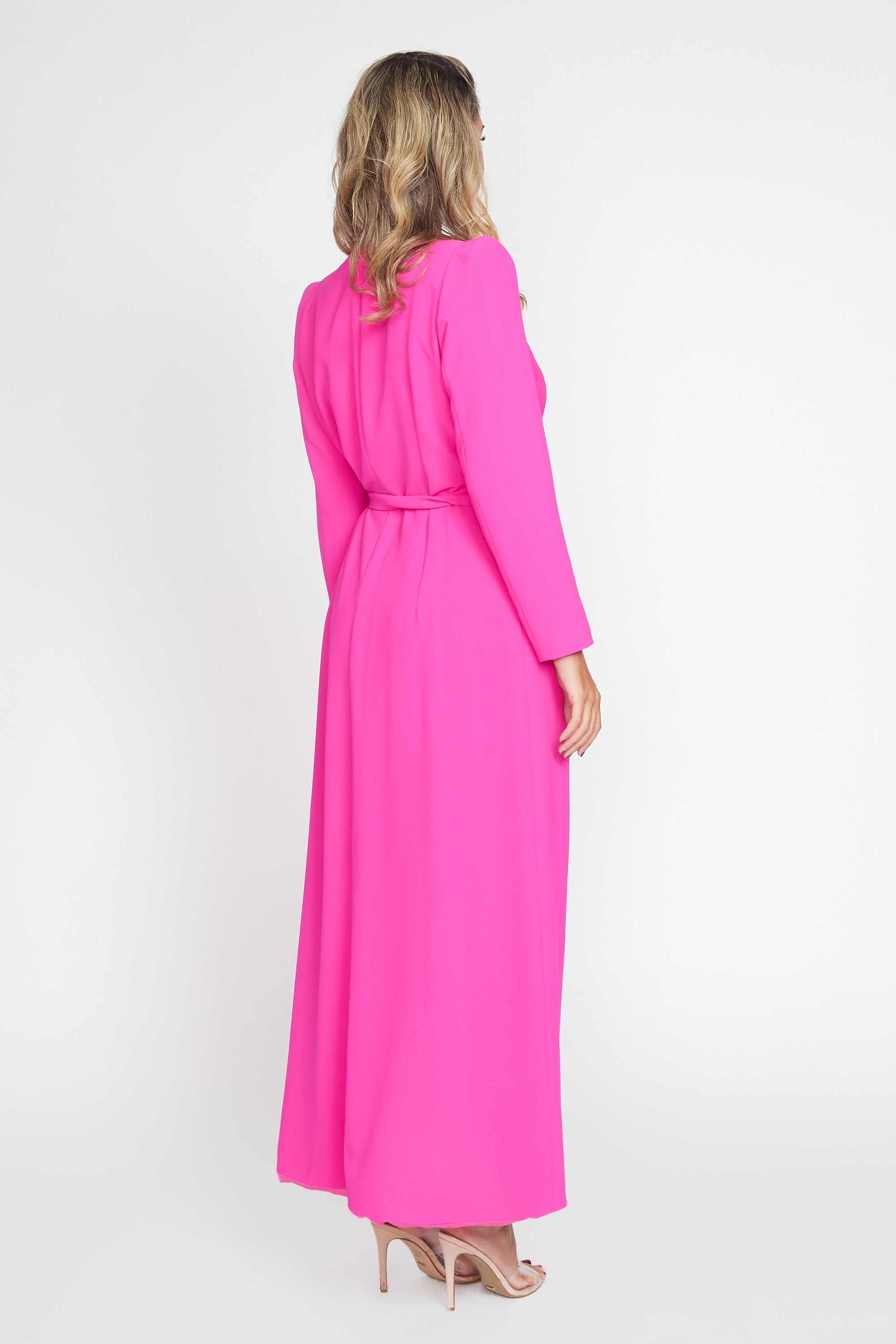 Hot Pink Corporate Wrap Dress