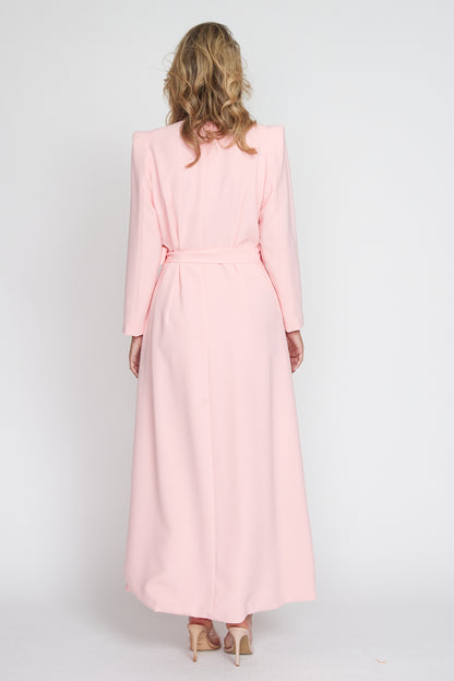 Baby Pink Corporate Wrap Dress