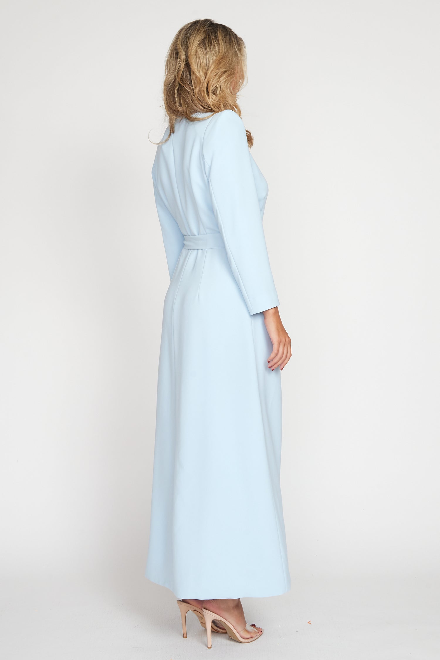 Baby Blue Corporate Wrap Dress