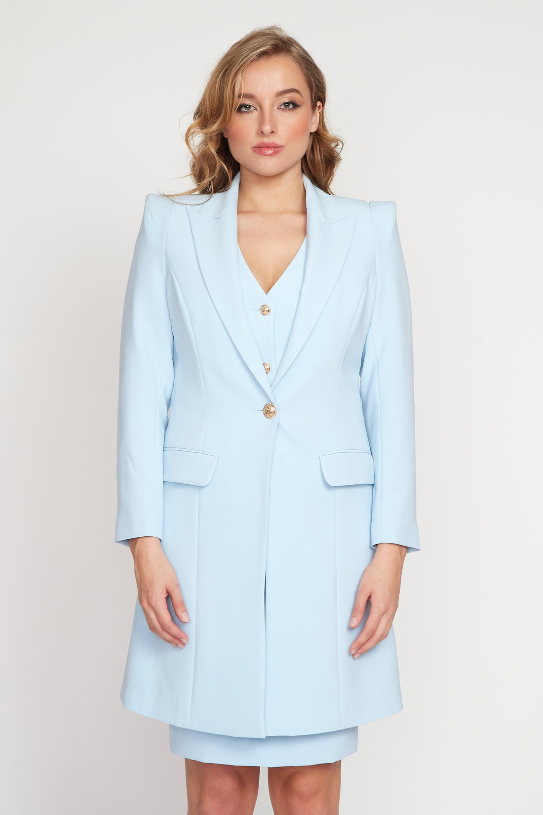 Baby Blue Longline Jacket