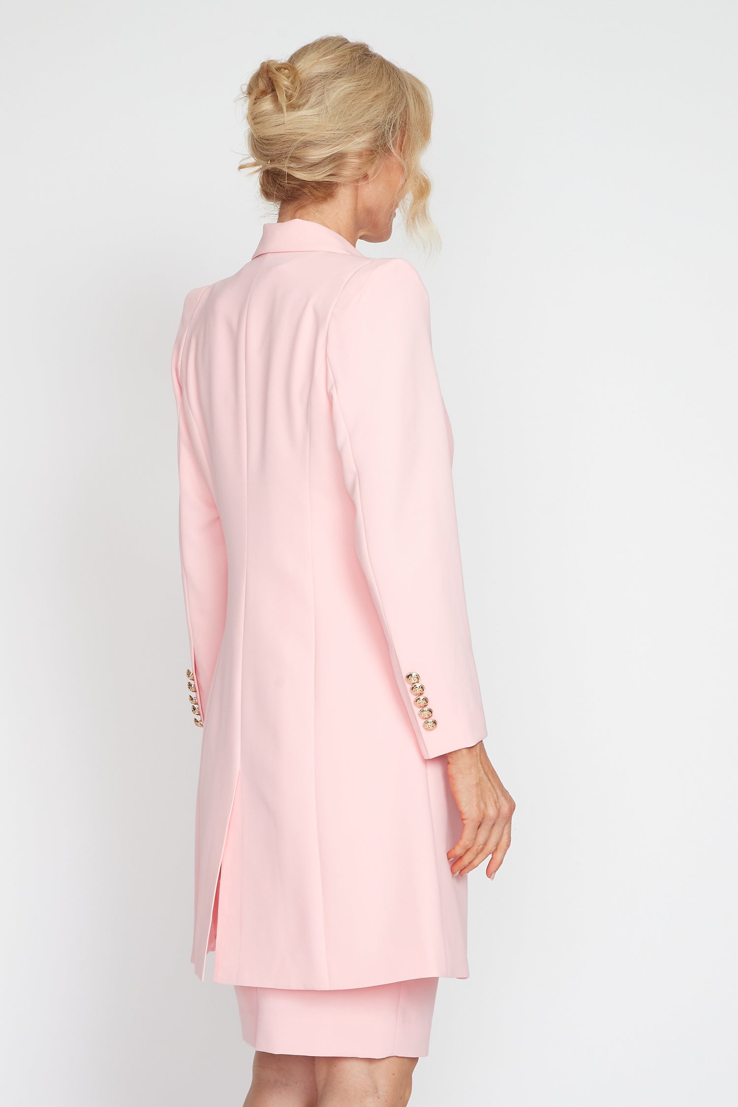 Baby Pink Longline Jacket