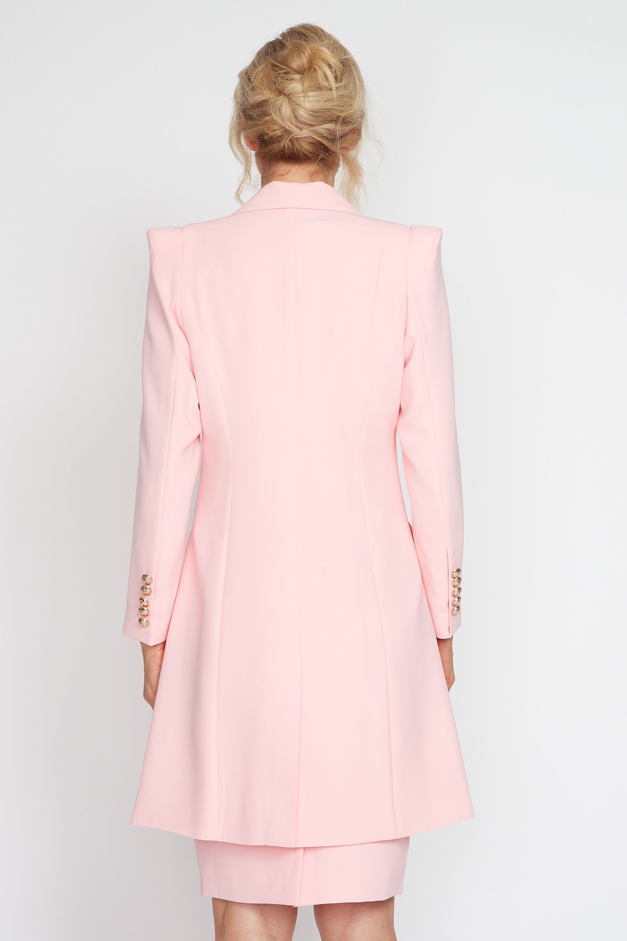 Baby Pink Longline Jacket